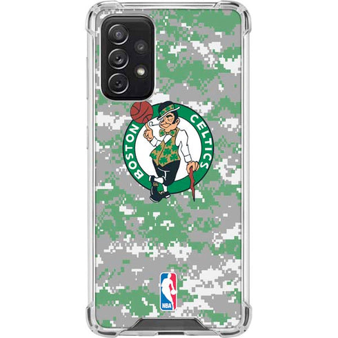 NBA Boston Celtics Digi Camo Galaxy A72 5G Clear Case